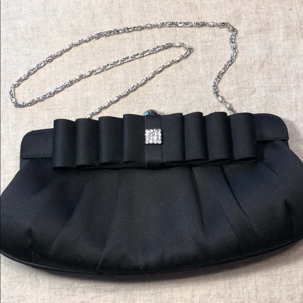 Black Formal Satin Clutch /Evening Bag